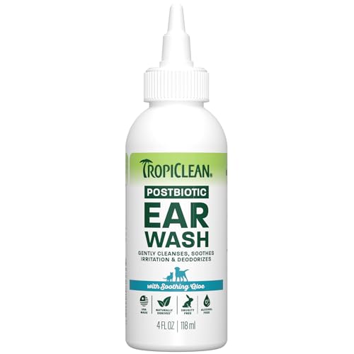 TropiClean Dog Ear Wash, Vet Recommended Ear Cleaning...