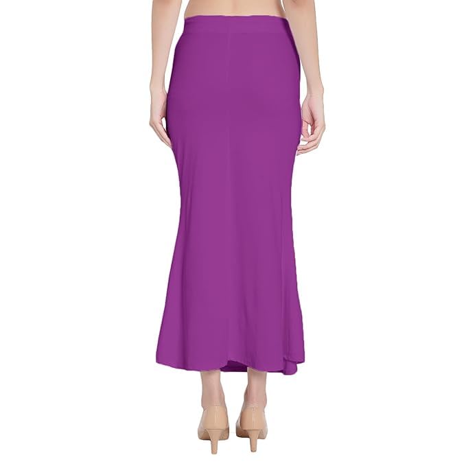 Image of Saree Shapewear Petticoat for Women Cotton Blended Lycra Shaper Petticoat with Elastic & Lace (Drawstring) Long Under Skirt Fishcut Wrinkle Free Shapewear