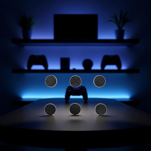 Image of 6Pcs Black Silicone Thumb Stick Grips Caps Analog Thumbstick Joystick Cap Cases and Storage for PS PSV 2000 PSV 1000