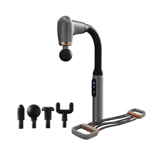 VIRELIOS U-Shaped Back Massager Gun, 6-Speed Cordless