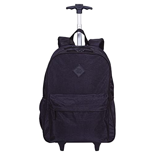 Mochila Escolar, com Rodinha, Rolling Crinkle, 50 cm, Preto - Sestini