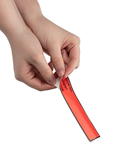 Image of Carstens Patient I.D. Adhesive Medical Chart Labels for 1.5 inch - 4 inch Ring Binder Spines - Pre-Printed Sticker Labels (Room No. / Patient /Doctor), 5 3 /8 inch x 1 3 /8 inch, Red, Roll of 200