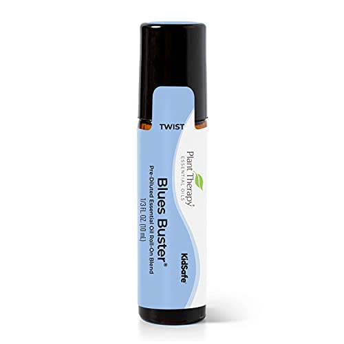 Plant Therapy Blues Buster Essential Oil Blend 10 mL (1/3 oz) 100% Pure, Pre-Diluted Roll On, Natural Aromatherapy