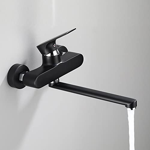 Robinet de cuisine noir mat mural mitigeur à double commande - 5