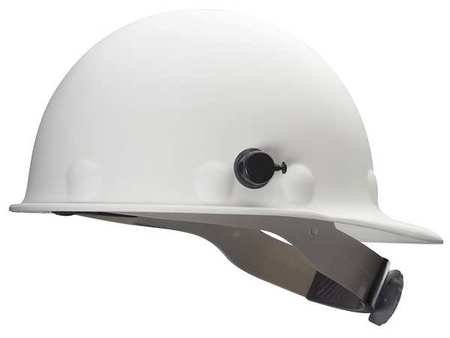 Hard Hat, Front Brim, G/C, Ratchet, White