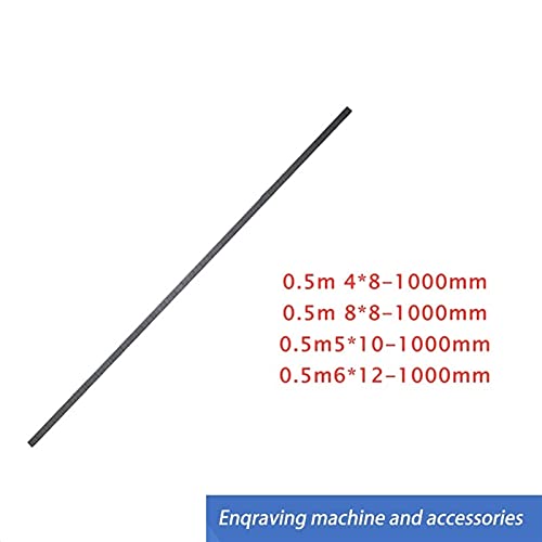 MKSIWSA Industry 1pc Mod0.5 Width High 4x8/8x8/5x10/6x12 Spur Gear Rack Right Teeth L1000mm Steel Black Oxide CNC Parts (Color : 6 and 12, Guide Length : 1000mm)