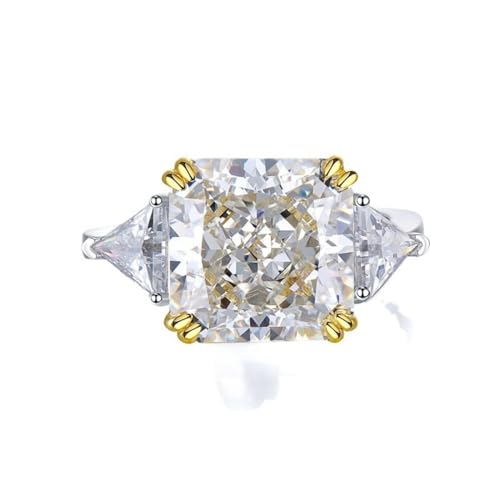 Bagues en argent sterling S925 pour femmes avec diamant géométrique