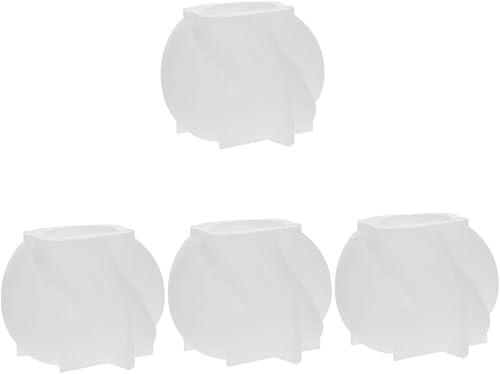 SEWACC Moldes de silicona para velas, 4 unidades, moldes de silicona para hacer moldes de silicona para velas, gel de sílice epoxi, color blanco