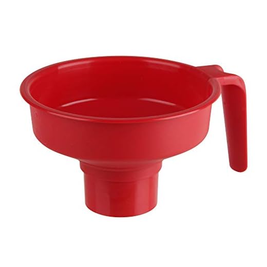 Fackelmann Embudo Desmontable de Boca Ancha especial para hacer Conservas, Kéfir y Chucrut, Polipropileno, Diámetro variable Ø4.6-5.2x3.5cm, Color Rojo, 1 ud
