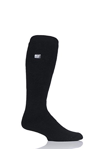 HEAT HOLDERS Mens 1 Pair 1.6 TOG Lite Long Knee High Socks - Black 6-11