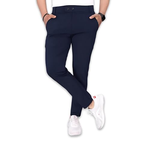 Image of Men's Lycra Blend Comfortable Slim Fit Trousers | Men's Regular Trouser | Men's Trousers for Office | Trouser for Men | Formal Pants for Men