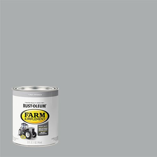 Image of Rust-Oleum 280106-2PK Farm & Implement Enamel Primer Quart, Gray Primer, 32 Fl Oz (Pack of 2)