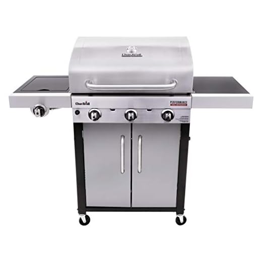 Char-Broil® Performance Series™ TRU-Infrared Cooking Technology 3-Burner with Side Burner Cabinet Style Propane Gas Stainless Steel Grill - 463371719