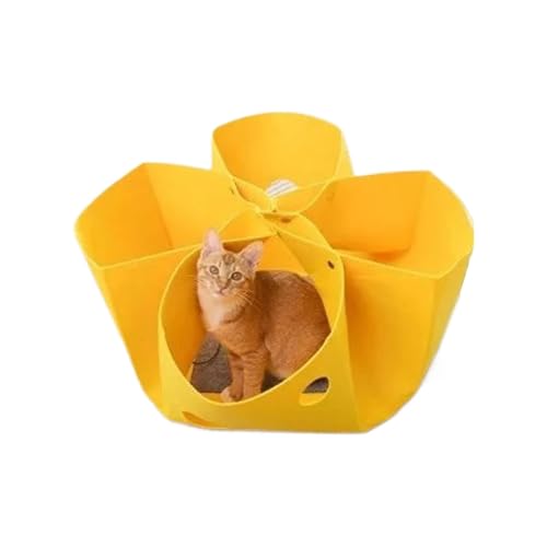 Grotte pour chat interactive avec tunnel de lit beignet déformable - 2