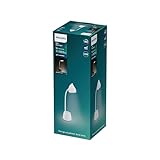 Lampe de bureau PHILIPS LED Hat [Lumière blanche froide 4000K   Blanc] 4,5W   Charge avec USB. pour l'intérieur de la maison, le travail, l'étude, l'éclairage de lecture
