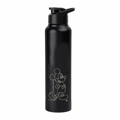 Image of SKI Sprint Stainless Steel Sipper Water Bottle with Laser Print, for School, Office, Gym, Home, Travel | AdultS &Teens | 950 ML, Leakproof, Rust free | Character Merchandise MICKEY