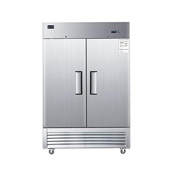 Aceland ETL Certified Commercial Freezer 2 door Stainless Steel Reach in Solid door Upright Fan Cooling Cooler for Restuarant,Bar,Shop,Residential 49 Cu.ft (Commercial Kitchen Equipment)