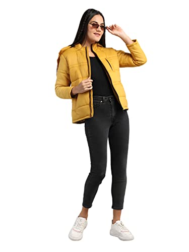Image of CHKOKKO Women's Winter Quilted Jacket Mustard L