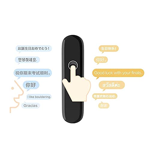 Dispositif de traducteur de langue de voyage compact noir - 2