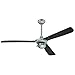 Westinghouse Lighting Mountain Gale/ Ventilator für Draußen, 3 ABS Flügel, 7242240, Ausführung in Silber mit Flügeln in Schwarz, 132x51,5cm