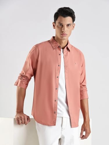 Image of Solid Regular fit Cotton Shirt
