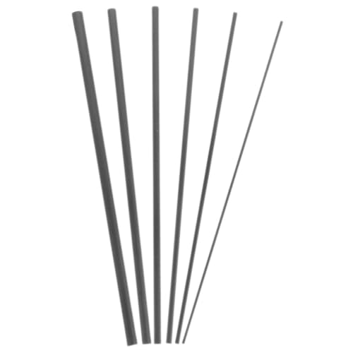 Milisten 6pcs 釣り竿修理ツールポール カーボンロービング 竿 修理 カーボンロッド 炭素繊維 釣竿修理炭素繊維 修理用品 釣り竿修理アクセサリー 長さ100mm(4mm+4.5mm+5mm+5.5mm+6mm+6.3mm)