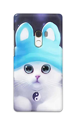 Image of Chinese Cutie Kitten Cat Big Eyes Lovely Girl Ears Hard Back Case Cover for Mi Mix 2 / Mi Mix Evo Back Cover -(J5) VNS2221