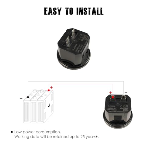 HonorMeet Mechanischer Betriebsstundenzähler, AC110V bis 250V, Stundenprotokoll für die Wartung, wasserdichtes Design für Rasenmäher, Traktor, Kompressor, Boot, Marine, Jetski (AC110V-250V)