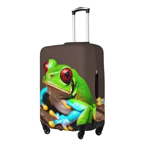 Red Eyes Tree Frogs Print Luggage Suitcase Cover Protector Luggage Washable Covers With Concealed Zipper2