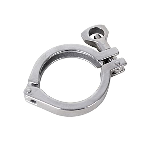 Abrazadera triple de acero inoxidable 304 de alta resistencia con tuerca de mariposa for elaboración casera de cerveza y aplicaciones sanitarias.(64mm)