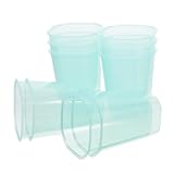 Luxshiny 10 Stück Reis Kocher manueller Kochbecher Reiskocherteile Messbecher für trockene Zutaten Tasse zum Kochen von Brei Messbecher mit Deckel Küchenkrug Kochgeräte Plastik Transparent