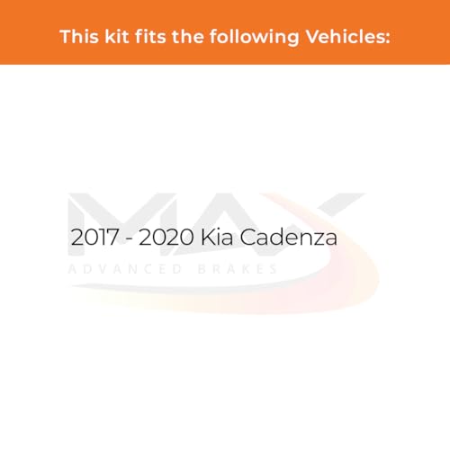 Image of Max Advanced Brakes Front Brake Kit Compatible With 2017 2018 2019 2020 Kia Cadenza Replacement Premium OE Disc Brake Rotors and Ceramic Brake Pads