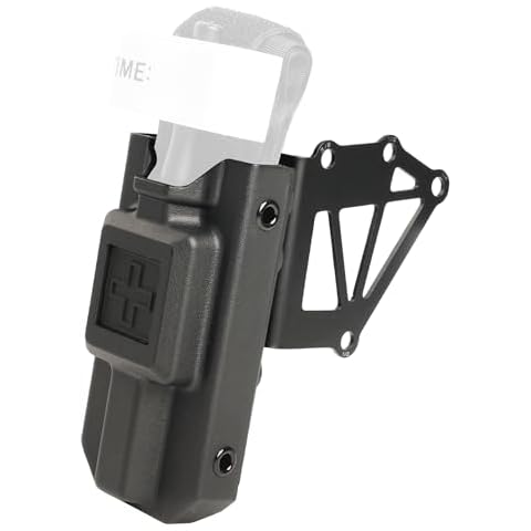 TFFUAM Tourniquet Holder for Gun Holster, Universal Tactical Extension Holster Adapter with Tourniquet Holder, Pistol Airsoft Holster Extended Support QLS Extension Adapter Holster Black Cover