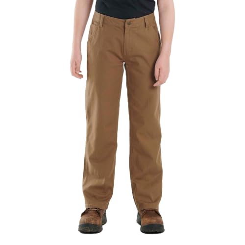 Carhartt Boys Rugged Flex Canvas Utility Work Pant Canyon Brown 12