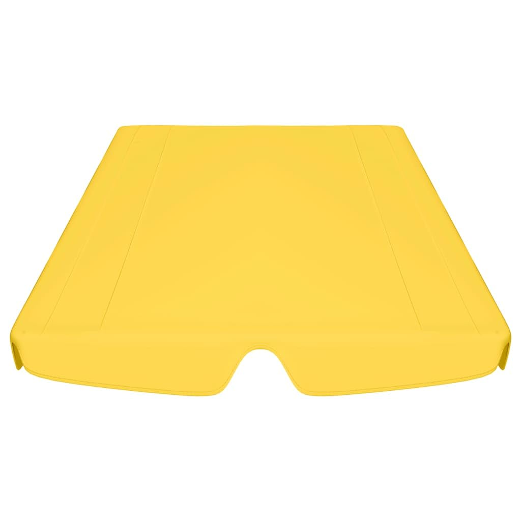 Toit de Rechange pour Balancelle de Jardin, Toile de Balancelle Housse de Rechange Toit Pare-Soleil de Balançoire Jaune 188/168x145/110 cm