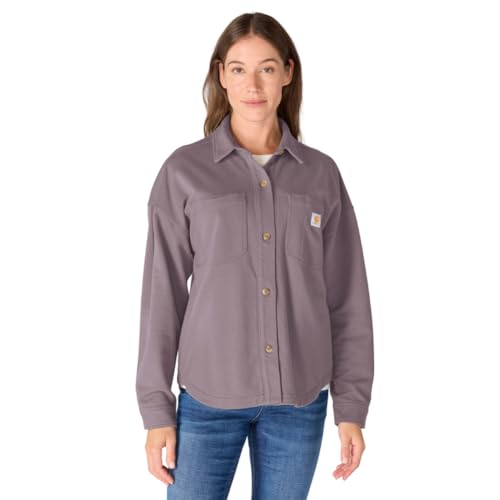 Carhartt Womens Durham Knit Overshirt Ash Berry Small