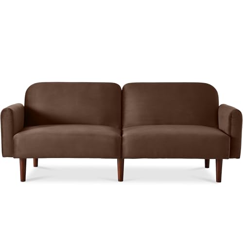 Best Choice Products 77" Mid Century Modern Velvet Loveseat Sofa,