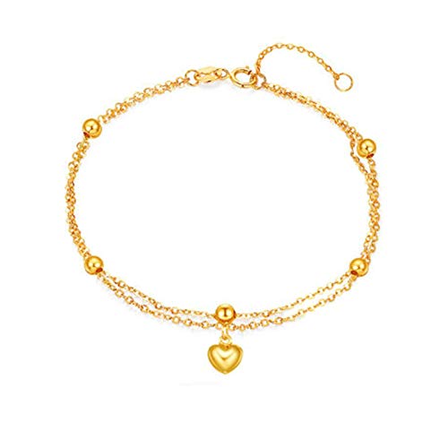 Bracelet Or Massif 18 carats Double Chaîne à Porter au Quotidien