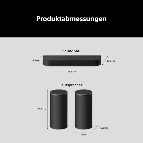 Sony BRAVIA Theatre Trio HT-A8 Heimkinosystem (3.0 Kanal-Surround Sound, 405 W, eARC, Dolby Atmos, DTS:X, AI Voice Zoom 3 für BRAVIA Fernseher, DSEE) Schwarz