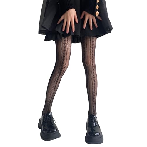 Image of Y2K Patterned Sheer Tights for Women Gothic Punk Thigh High Pantyhose Harajuku Lolita Bandage Fishnet Stockings