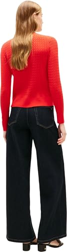 Tommy Hilfiger Damen Strickjacke Cardigan Zopfmuster, Rot (Fireworks), L 2