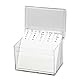 MAUL Karteikasten A6 aus Acryl | Kartenbox inkl. 100 Karteikarten und A-Z Register | Elegante Karteikartenbox zum Vokabeln lernen | Visitenkartenbox für Schreibtisch | Transparent