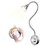 【Tamaño básico】El cuello de cisne mide 35 cm de largo y el cable mide 2m de largo. La luz de lectura LED está montada en la pared, no es fácil de desmontar para los niños y es muy amigable para las familias con niños.