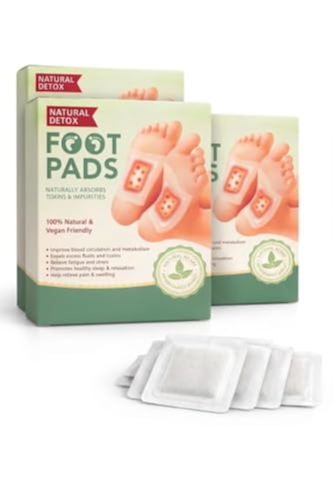 Herbal Detox Foot Pads, Natural Ingredients for Sleep Aid