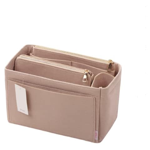 ZTUJO Purse Organizer, Felt Bag Organizer Purse Organizer Insert For Speedy, Neverfull, Graceful, Neverfull,Tote, Handbag,Shaper (Medium, Beige) Cover