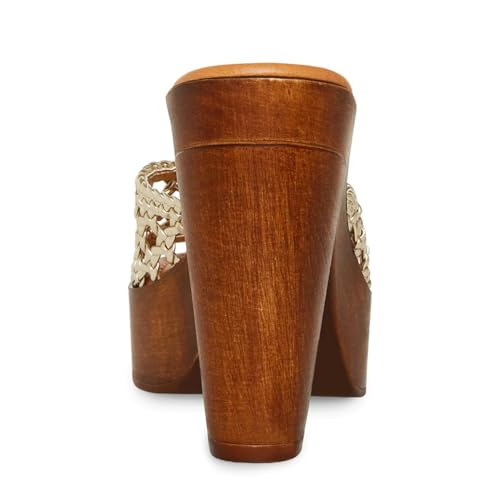 FSJ Women Braided Open Toe Sandal Platform Chunky High Heel Mule Woven Slip On Comfortable Fashion Summer Slippers Slide Shoes Size 4-16 US3