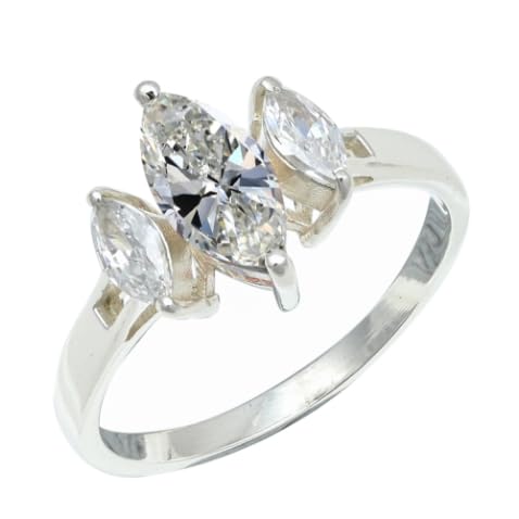 Bague plaquée argent ajustable toutes tailles avec pierres précieuses pour hommes femmes