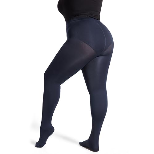 Image of Frola Plus Size Fleece Lined Tights Women Winter Warm Thermal Tights, 11+ Colors High Waisted Opaque Pantyhose