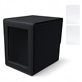 TATENASHI デッキケース トレカケース 窓付き ポケカ 対応 2重スリーブ120枚収納 サイドローダー2枚付属 ブラック