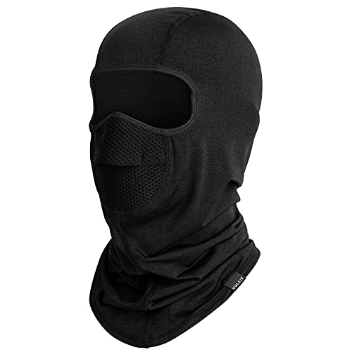 VULKIT Balaclava Face Mask Cover Hood Tactical for Men and Women Breathable Mesh UV Protection for Outdoor Sports Ski Motorcycle Black